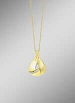 Vergoldeter Anhänger mit Zirkonia  