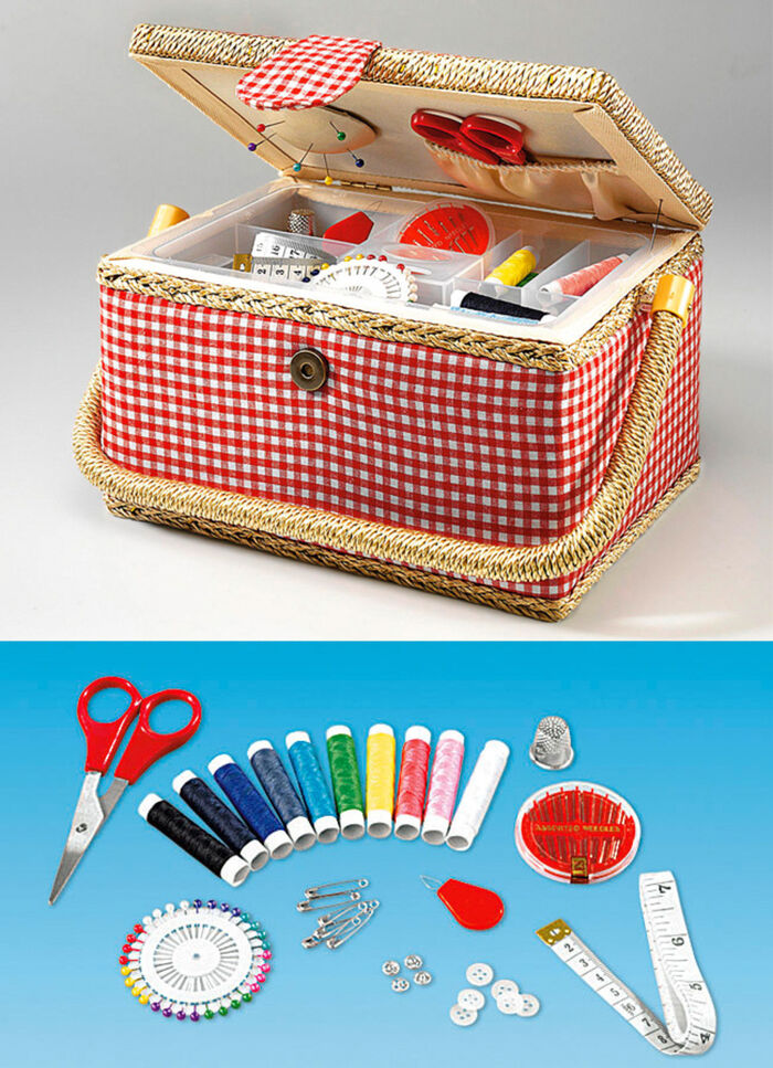 N&auml;hkorb mit umfangreichem 76-teiligem Zubeh&ouml;r 