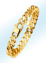 Vollmassives Panzer-Armband, Messing, goldplattiert 