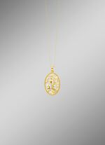 Filigraner, ovaler Anh&auml;nger mit Ornament 