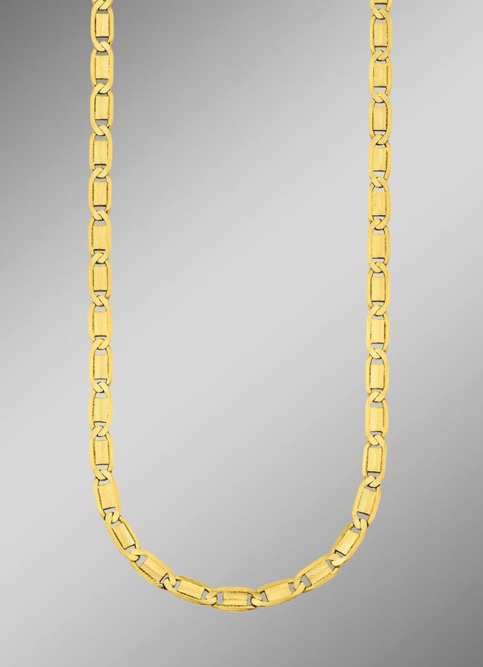 Massive Pl&auml;ttchenkette, diamantiert 