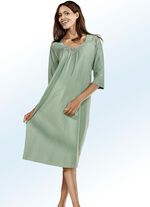 Dreierpack Nachthemden, 3/4-lange &Auml;rmel mit Spitze am Ausschnitt 