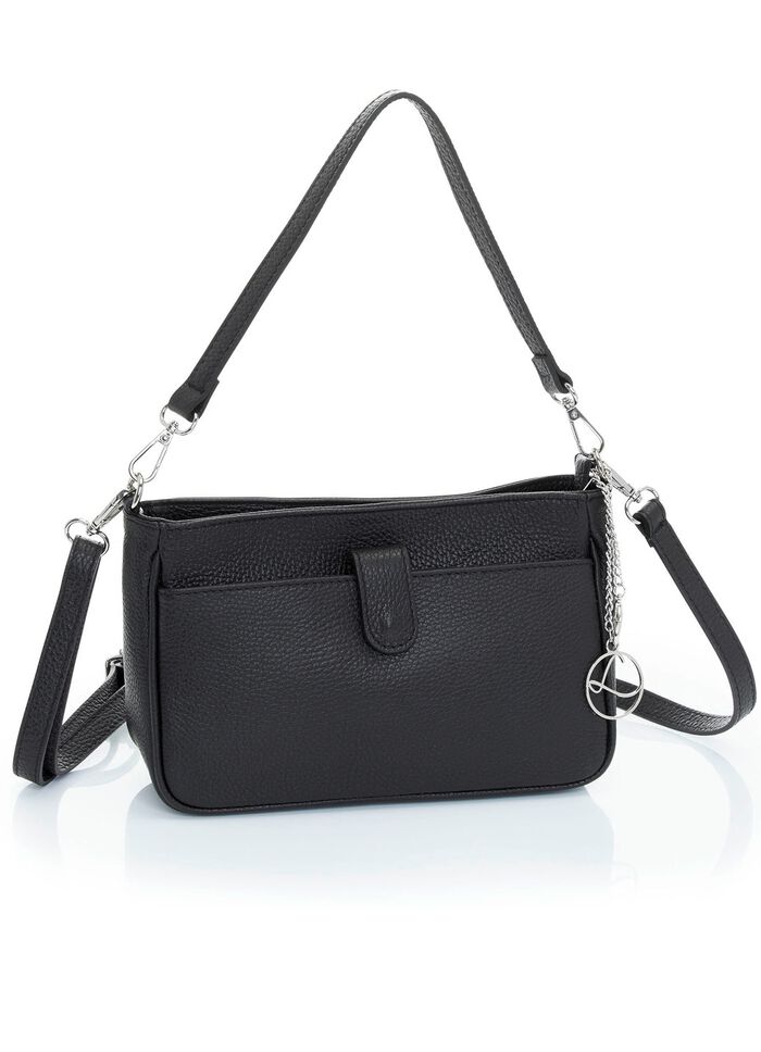 Laurina Tasche aus genarbtem Kalb-Nappaleder SCHWARZ