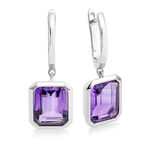 Moderne Ohrringe mit echt Amethyst 