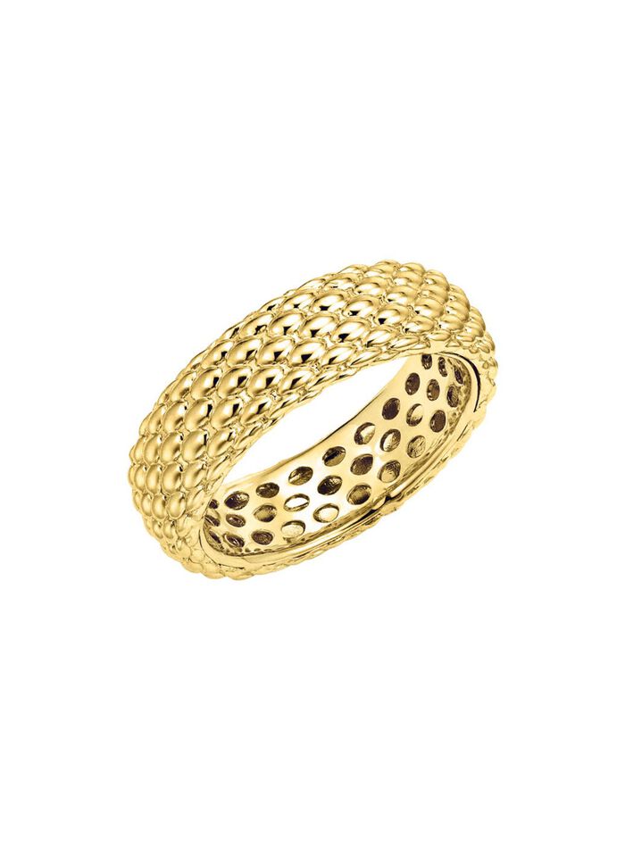 Exquisite Gold-Eleganz: Damenring mit Ziselierung 