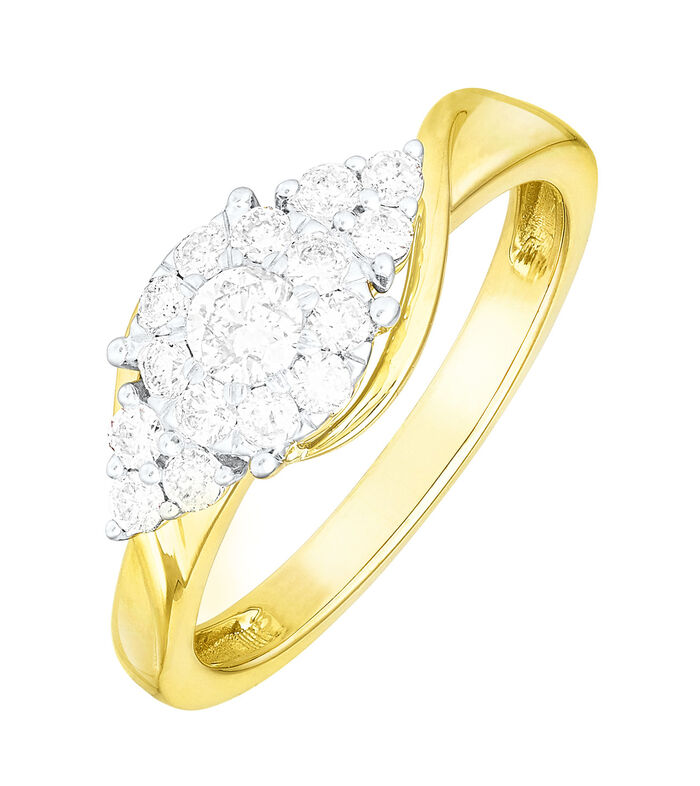 Hochwertiger Damenring mit 16 Brillanten 