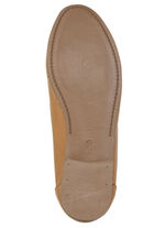 Andrea Conti, schicke Damen-Ballerinas, Weite G, mit herausnehmbarem Fußbett COGNAC