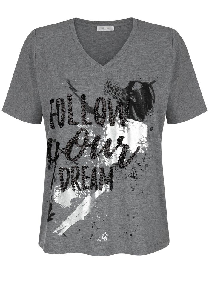 Shirt mit aufwendiger Pailettenzier 