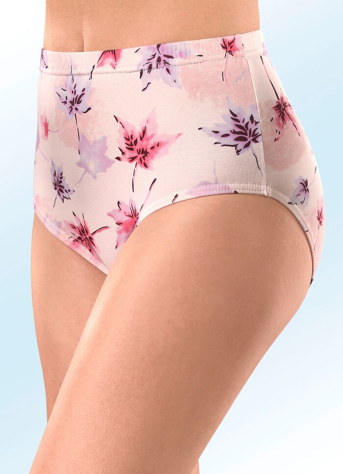 F&uuml;nferpack Slips mit h&uuml;bschem Druckdessin 