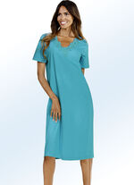 Nachthemd mit Stickereispitze und kurzen &Auml;rmeln LAGUNE