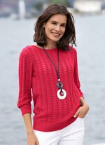 Pullover mit Ajourmuster ROT