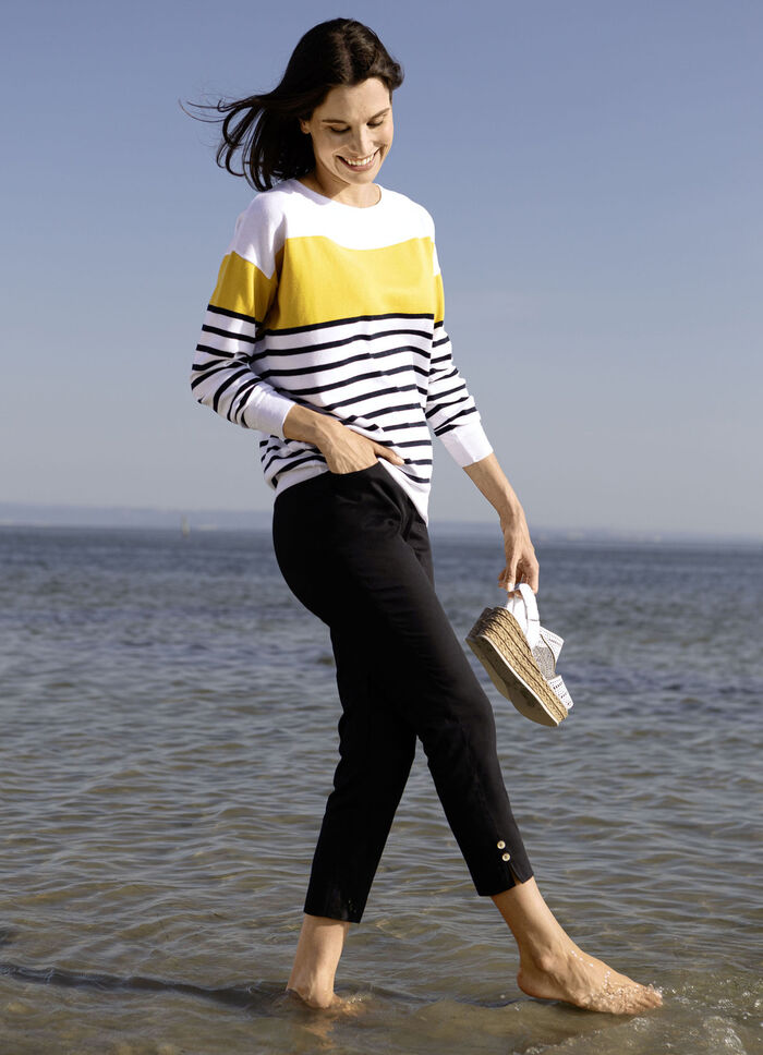 Hose mit dekorativen Zierkn&ouml;pfen SCHWARZ