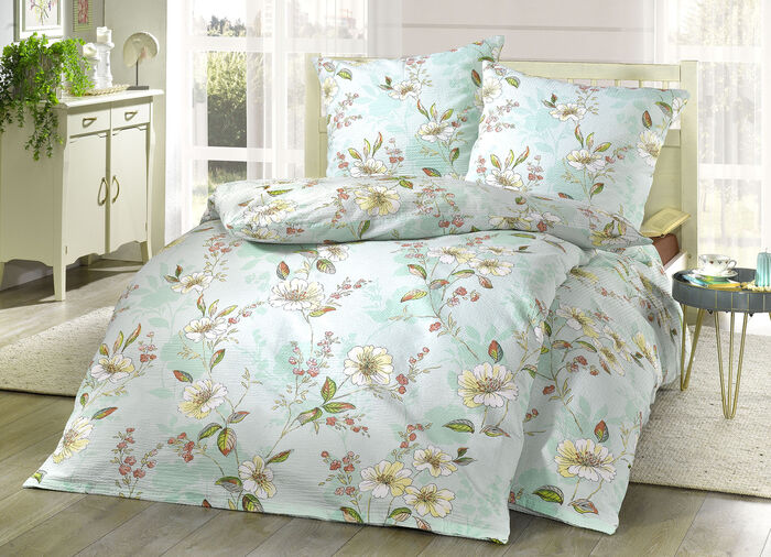 Bettw&auml;sche-Garnitur mit praktischem Rei&szlig;verschluss 