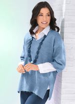 Pulli in sehr kuscheliger Qualit&auml;t HELLBLAU MELIERT