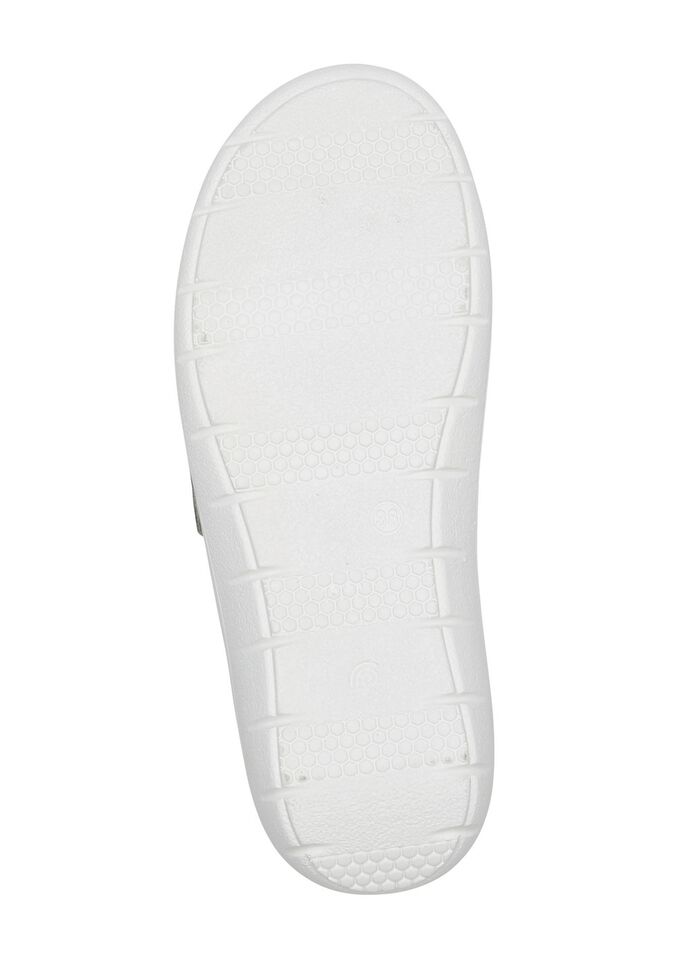 ELENA EDEN Pantolette mit Klettspange HELLGRAU-BUNT