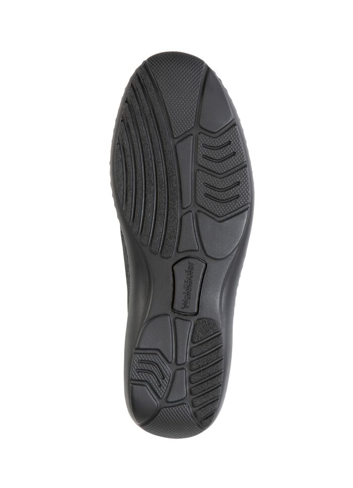 Waldl&auml;ufer, komfortable Damen-Slipper, Weite K, mit herausnehmbarem Fu&szlig;bett SCHWARZ