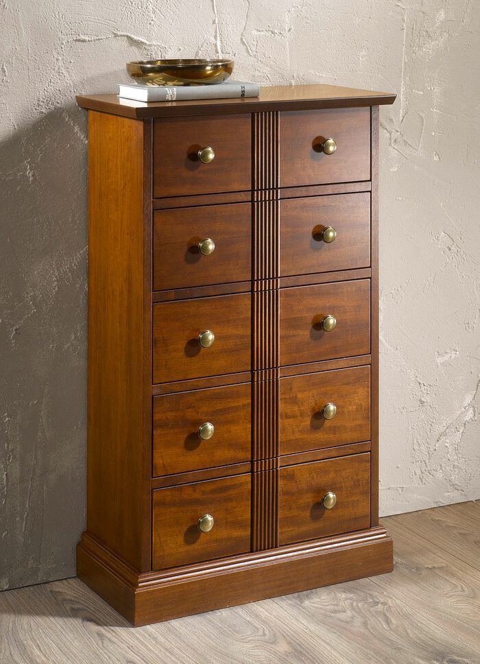 Teilmassive Kommodenserie mit Echtholzfurnier 