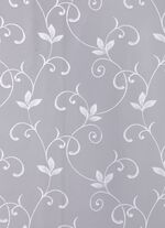 Filigraner Blumenfenster-Store mit gebogten Abschl&uuml;ssen 