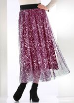 Rock im trendigen Animal-Print BORDEAUX-ECRU