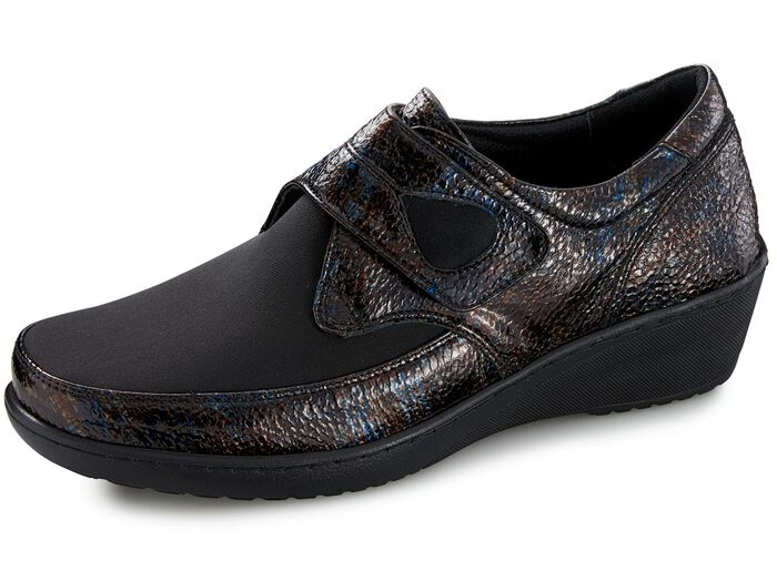 Gemini Slipper mit Stretchmaterial im Ballenbereich SCHWARZ