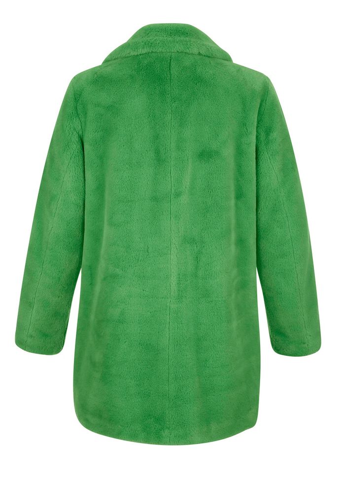 Webpelzjacke mit Reverskragen GR&Uuml;N