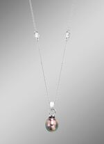 Anh&auml;nger mit Tahiti-Zuchtperle und synth. Zirkonia 