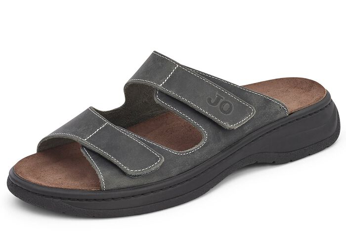 Pantolette aus Rindleder mit Antik-Finish 