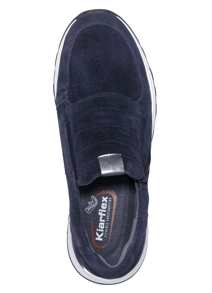 Slipper aus weichem Velourleder MARINE