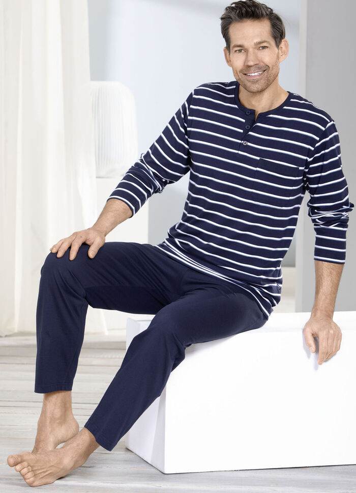 Zweierpack Schlafanzüge mit Knopfleiste und offenen Abschlüssen 
