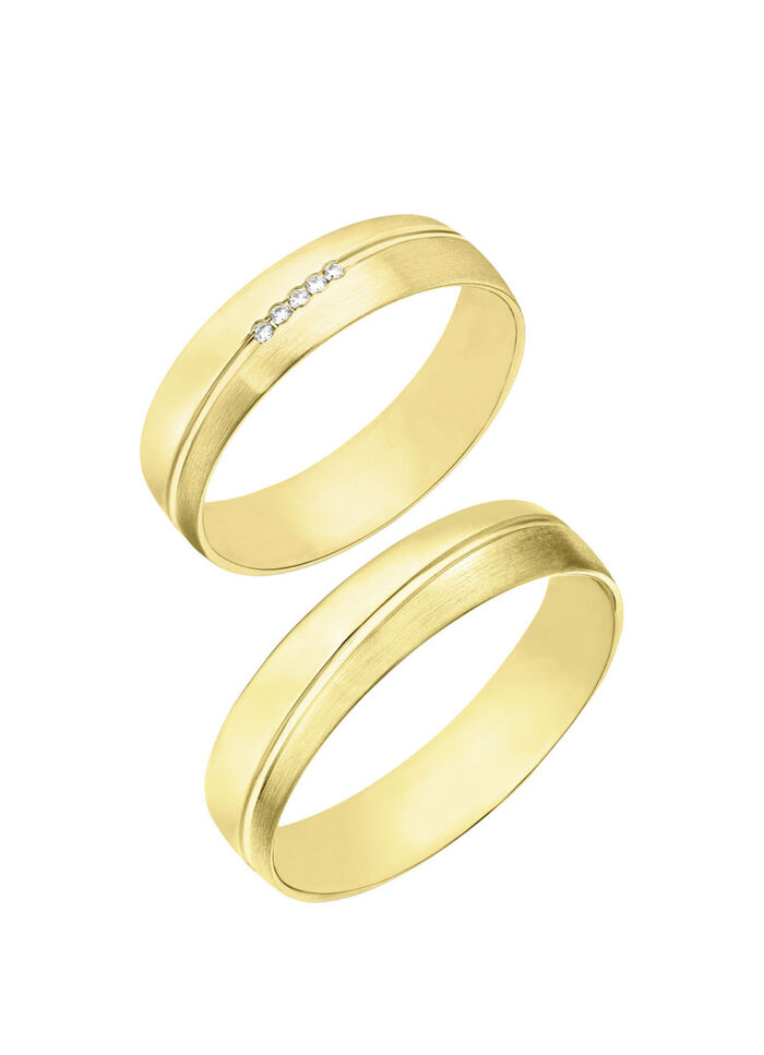 Edler Trauring glänzend/mattiert 