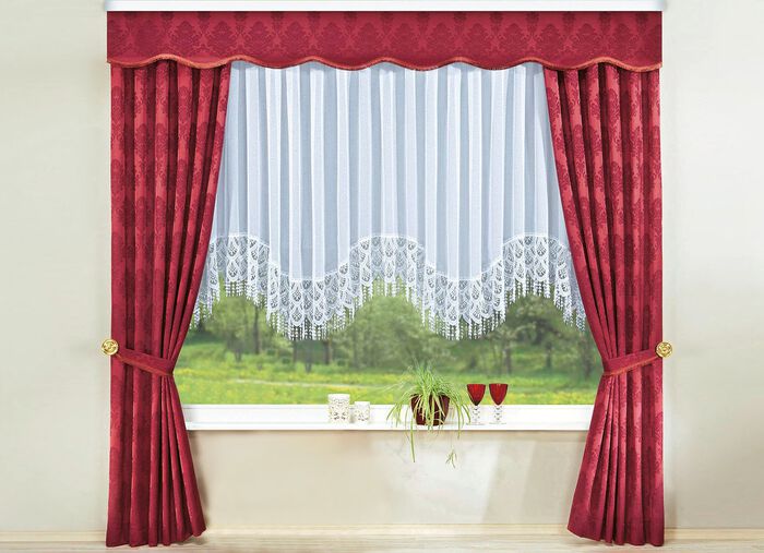 Jacquard &Uuml;bergardinen-Garnitur 