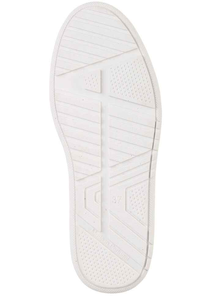 ELENA EDEN Schn&uuml;rschuh  mit Velour-Besatz NATURWEISS