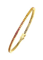 Hochwertiges Armband mit echten Safiren in Multicolor 