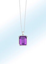 Anhänger mit echt Amethyst und Ankerkette 