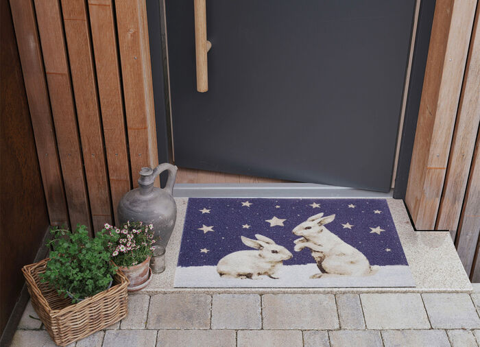 Fu&szlig;matte Schneehasen 