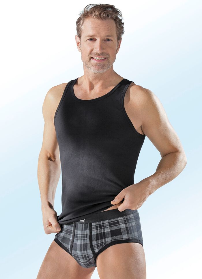 Viererpack Slips, kariert 