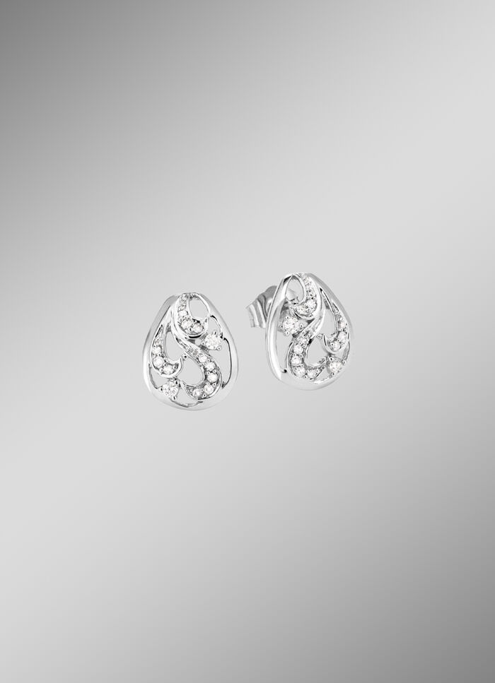 Durchbrochene Ohrstecker mit 26 Diamanten