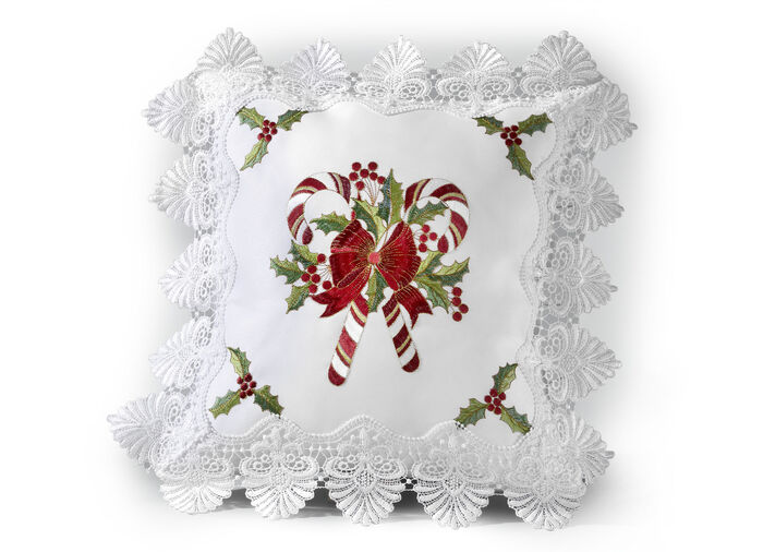 Tisch- und Raumdekoration mit Spitzenborte WEISS-BUNT