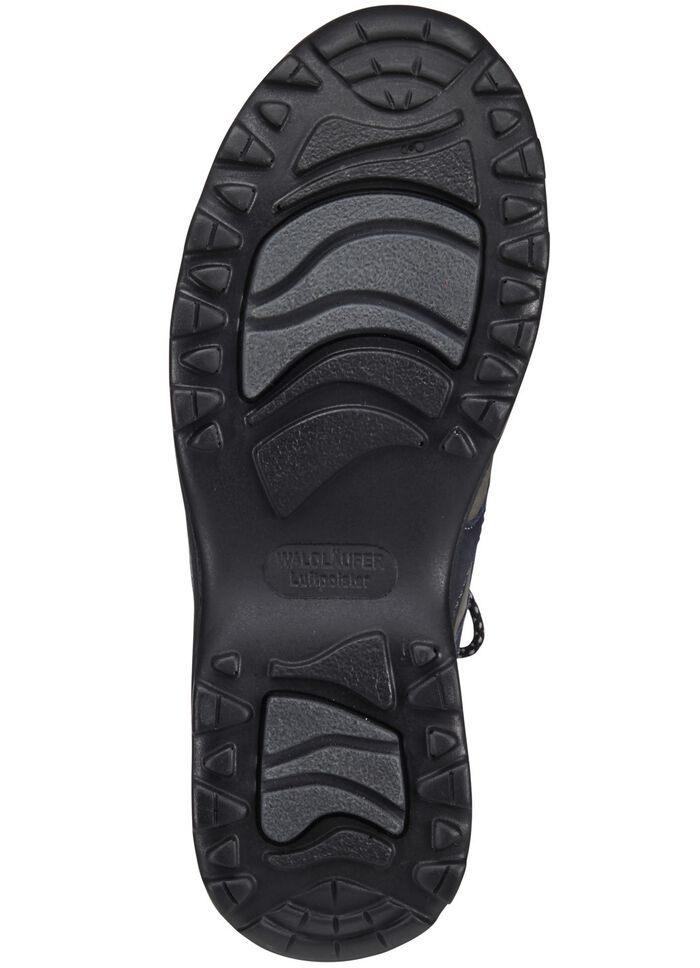 Waldläufer, sportliche Damen-Schnürschuhe, Weite H, mit herausnehmbarem Fußbett MARINE-GRAU