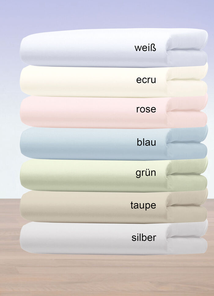 Hochwertiges Flausch-Biber-Betttuch aus Baumwolle WEISS