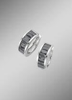 Klappcreolen mit schwarzen Zirkonia 