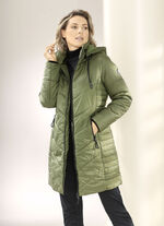 Kurzmantel mit 2-Wege-Reißverschluss KHAKI