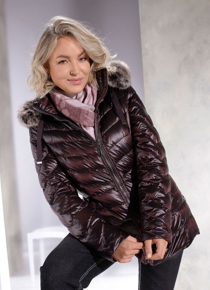 Daunenjacke in 2 Farben KASTANIE