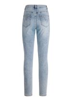Jeans mit Strasszier und gl&auml;nzenden Bl&uuml;tenmotiven 