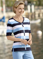 Pulli mit Sreifendessin MARINE-BLEU-WEISS