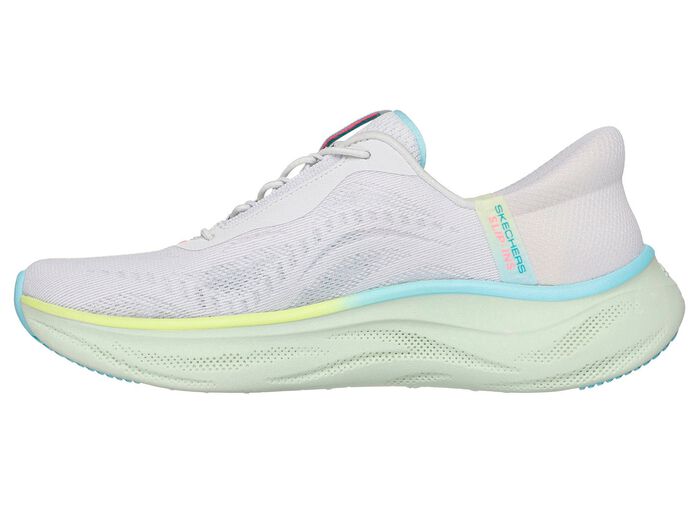 SKECHERS Sneaker mit geformter Slip-Ins Fersenplatte EISGRAU-MULTICOLOR