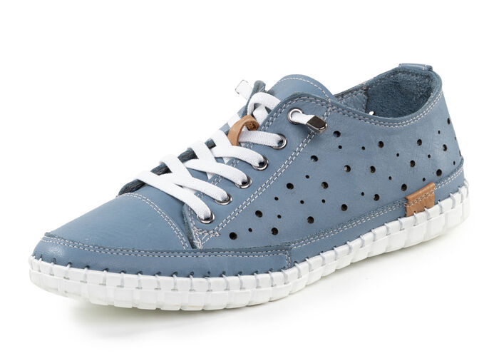 Gemini, sommerliche Damen-Schnürschuhe, Weite G, mit herausnehmbarem Fußbett JEANS