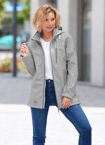 Funktionsjacke mit abnehmbarer Kapuze GRAU