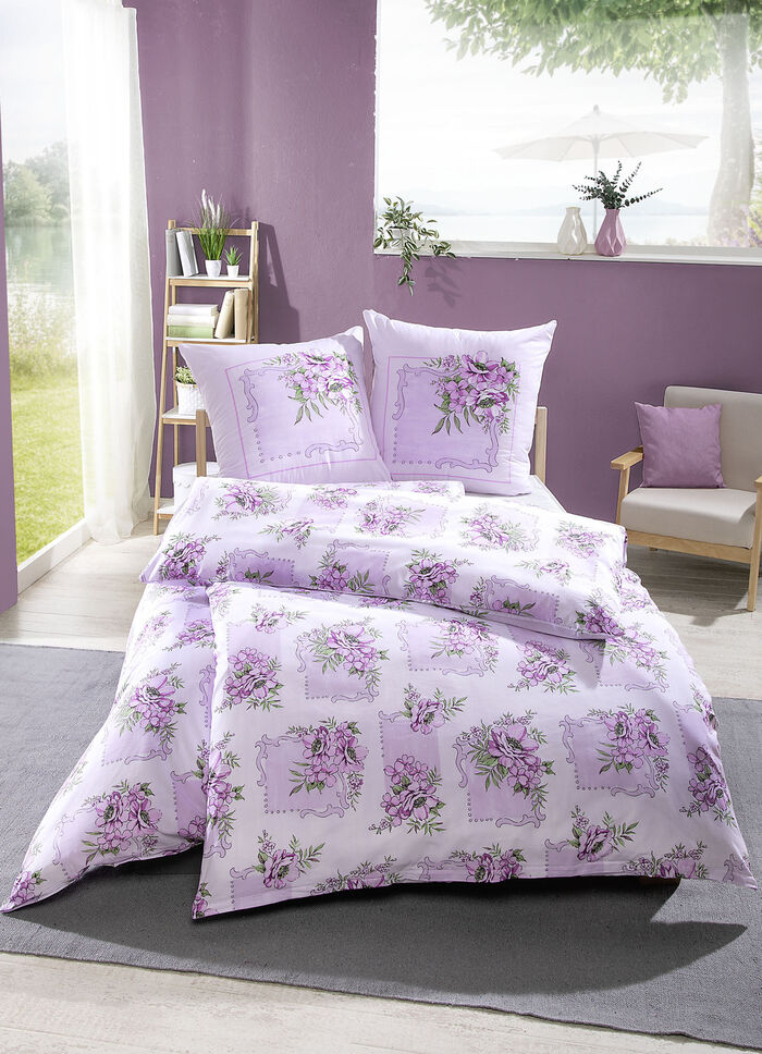 Beidseitig bedruckte Bettwäsche-Garnitur aus dem Hause Dobnig 