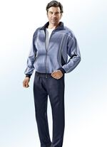 Freizeitanzug mit geraden Beinabschlüssen HELLBLAU MELIERT-MARINE